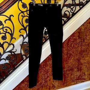 AG burgundy and black velvety jean.